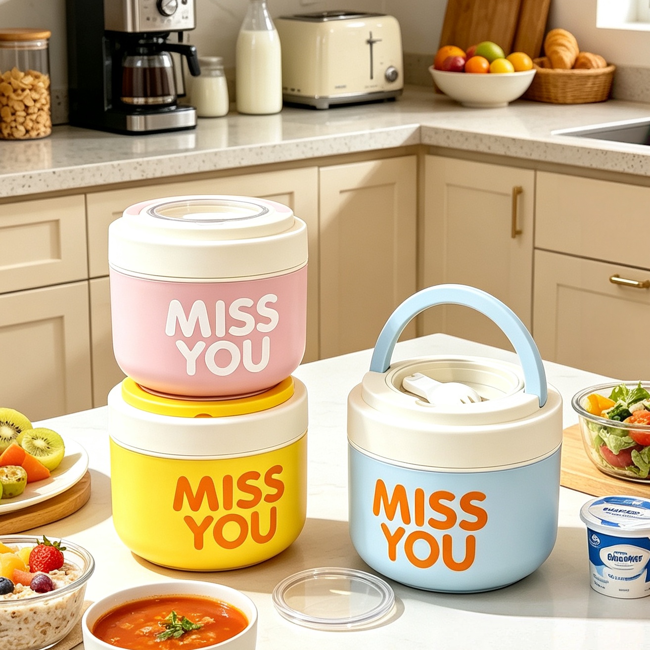 Food Storage Metal Box - 304 Paslanmaz Çelik Yalıtımlı Kahvaltı Kabı,