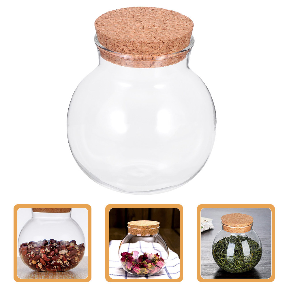 Food Storage Jars With Wooden Lids - Ahşap Kapaklı Cam Kavanoz, Hava Geçirmeyen