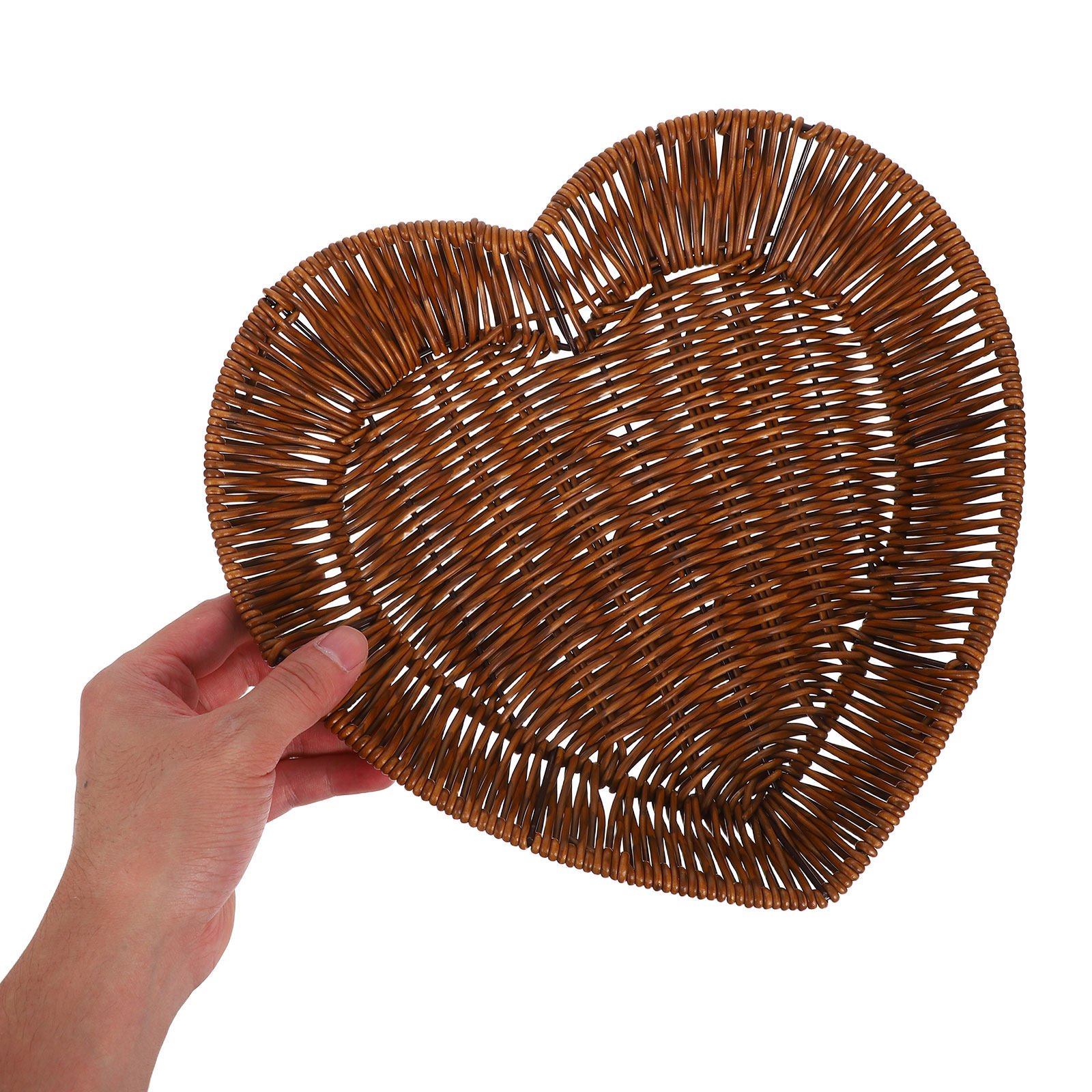 Food Storage Vegetables - 2 adet Kalp Şeklinde Rattan Sepet,