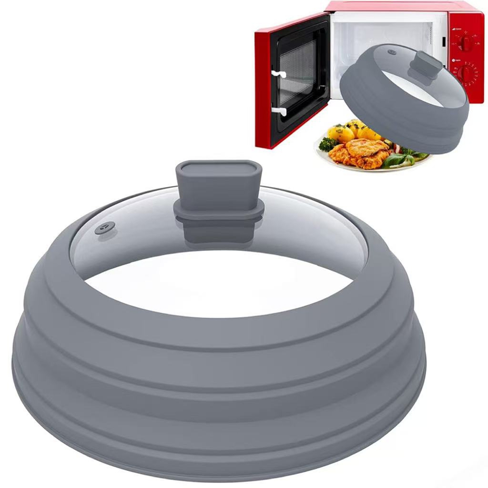 Food Storage Tupperware - Mikrodalga Sıçrama Önleyici Cam Kapak 10.5