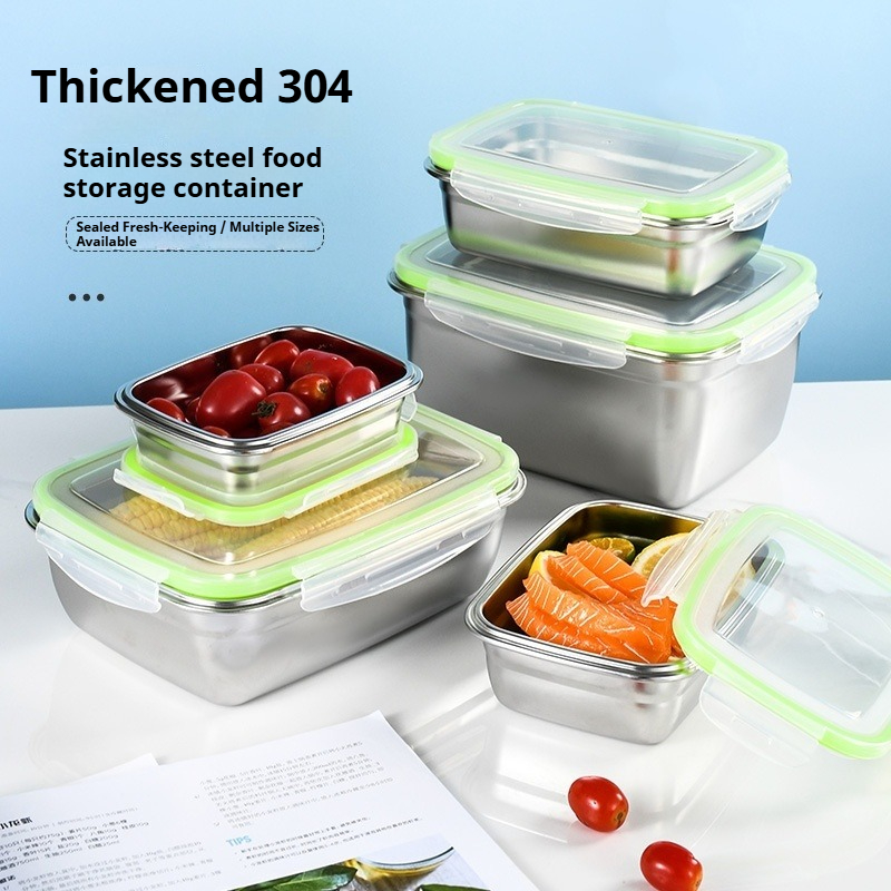 Food Storage Metal Box - 304 Paslanmaz Çelik Öğle Yemeği Kutusu