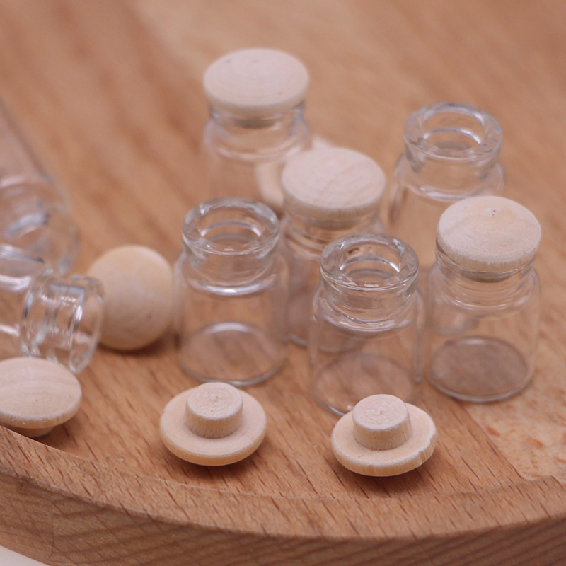 Food Storage Glass Jar - 4 adet 1:12 Dollhouse minyatür cam