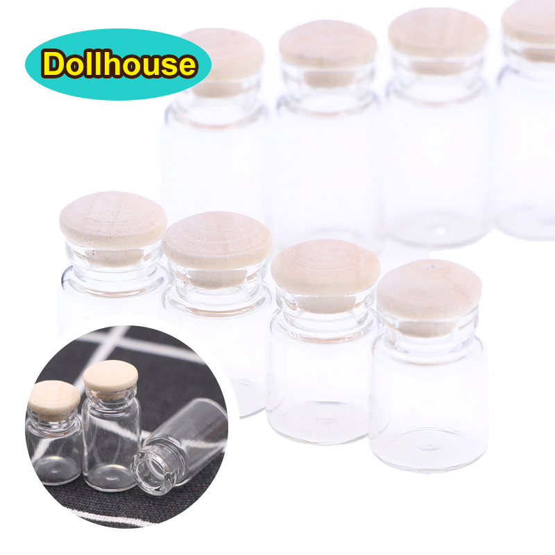 Food Storage Glass Jar - 4 adet 1:12 Dollhouse minyatür cam