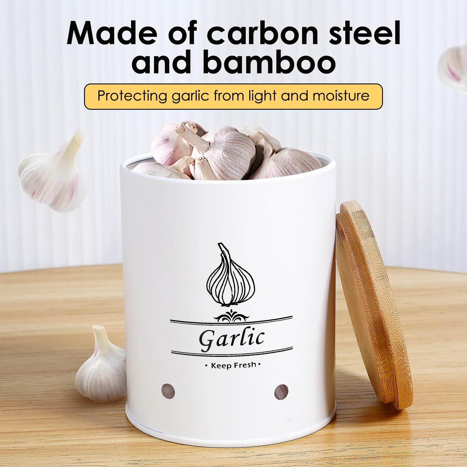 Sarımsak Saklama Kabı Çok Yönl - Food Storage Jars With Wooden Lids incelemesi ve fiyatı