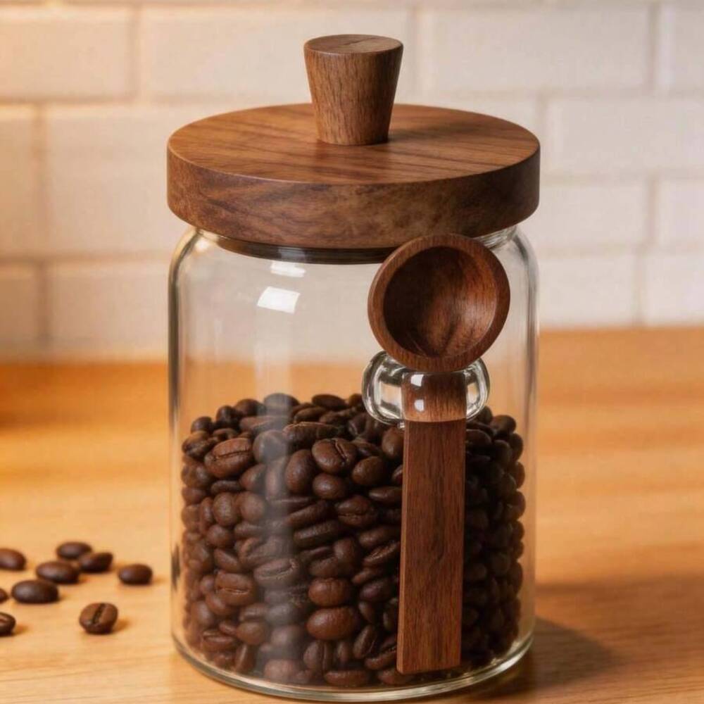 3 Parçalı Set Şeffaf Cam Kavan - Food Storage Jars With Wooden Lids incelemesi ve fiyatı