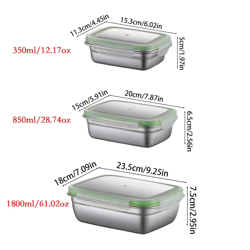 304 Paslanmaz Çelik Öğle Yemeğ - Food Storage Metal Box incelemesi ve fiyatı
