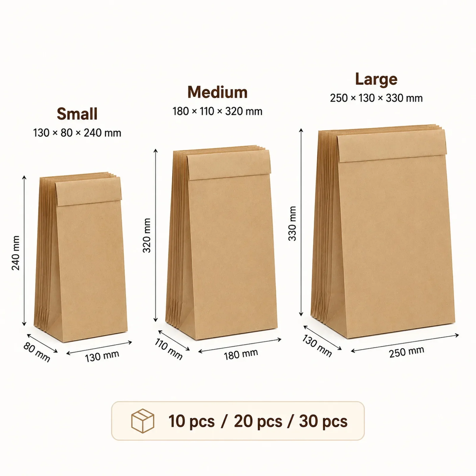 10-30 Adet Küçük Kahverengi Kr - Food Storage Small incelemesi ve fiyatı
