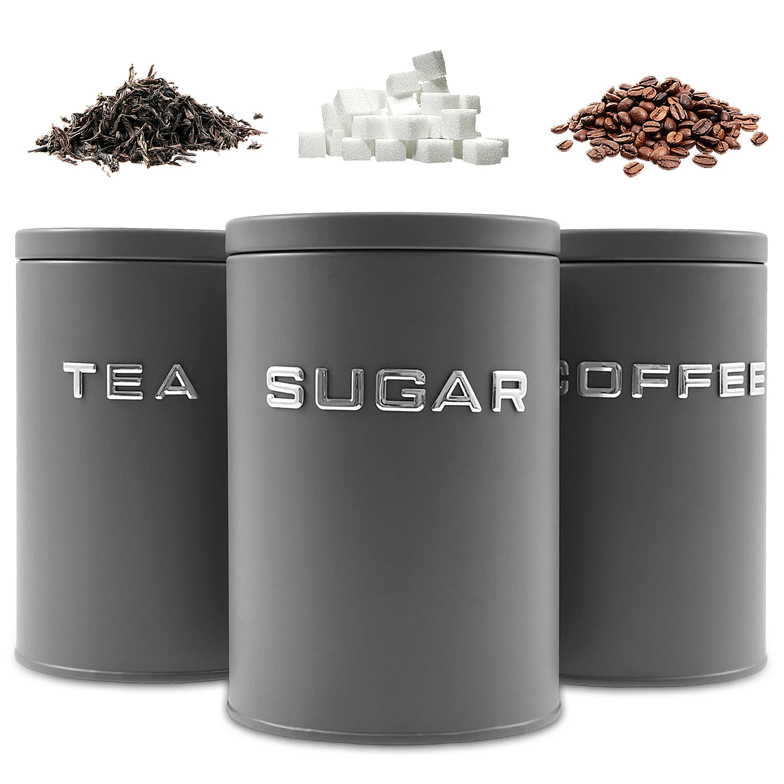 3 Adet Çay Kahve Şeker Saklama - Food Storage Metal Box incelemesi ve fiyatı