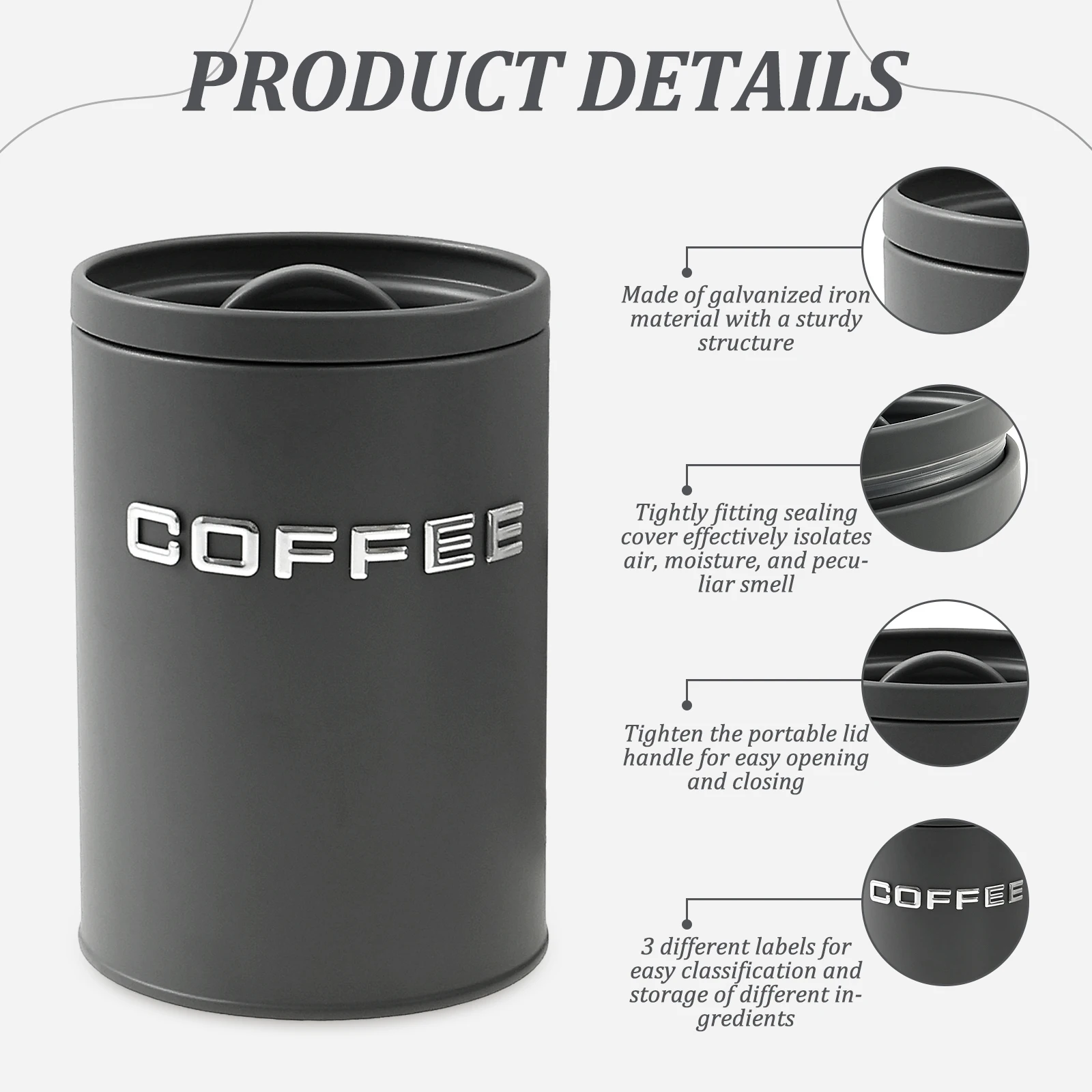 3 Adet Çay Kahve Şeker Saklama - Food Storage Metal Box incelemesi ve fiyatı